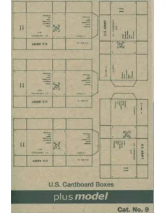 U.S. Transport Kartons WW II, 5 Stück pro Bogen., 1/35 - Plus model 9