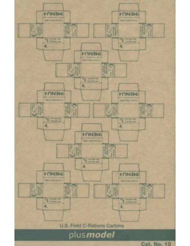 [NO_DESC] U.S. Feld C-Ration Kartons WW II, 8 Stück pro Bogen., 1/3...
