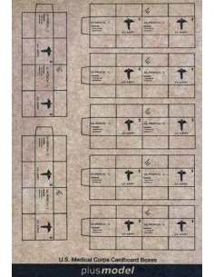 U.S. Medizin-Transp. Kartons WW II, 1/35 - Plus model 12