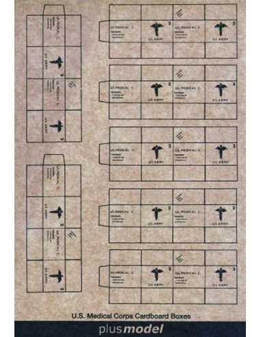 [NO_DESC] U.S. Medizin-Transp. Kartons WW II, 1/35 - Plus model 12