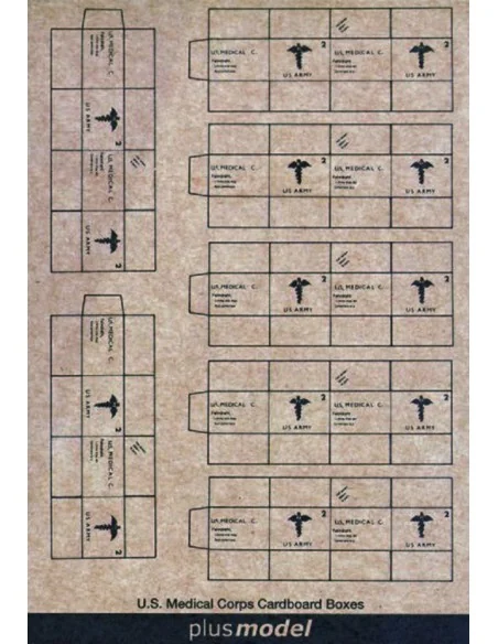 U.S. Medizin-Transp. Kartons WW II, 1/35 - Plus model 12