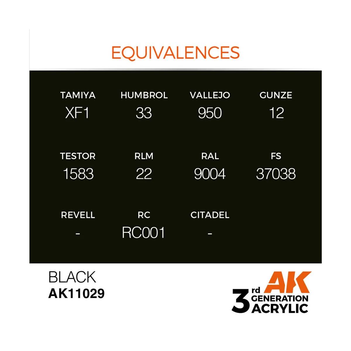 Black 17ml - AK Interactive AK11029 Black 17ml - AK Interactive AK11029