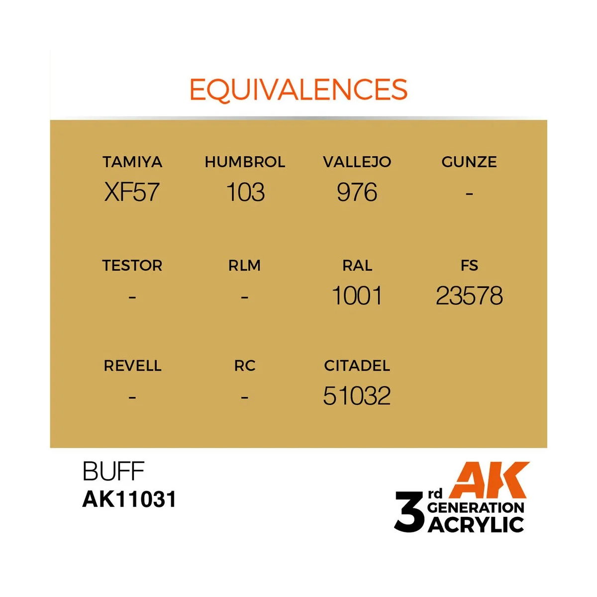 Buff 17ml - AK Interactive AK11031 Buff 17ml - AK Interactive AK11031