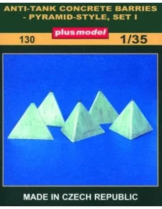 Panzerbarrikaden Pyramidenform Set I, 1/35 - Plus model 130