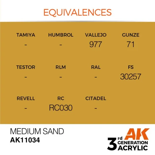 Medium Sand 17ml - AK Interactive AK11034 Medium Sand 17ml - AK Interactive AK11034
