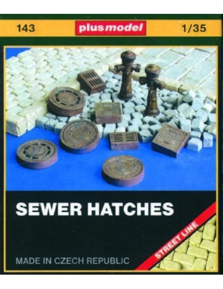 Kanaldeckel und Hydranten, 1/35 - Plus model 143