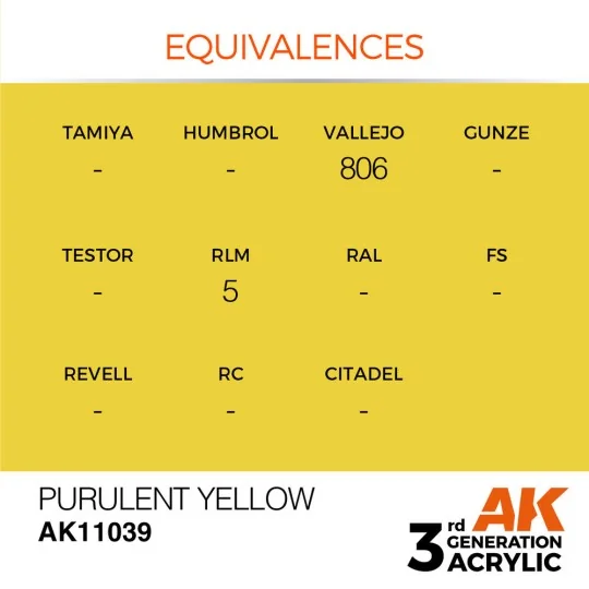 Purulent Yellow 17ml - AK Interactive AK11039 Purulent Yellow 17ml - AK Interactive AK11039