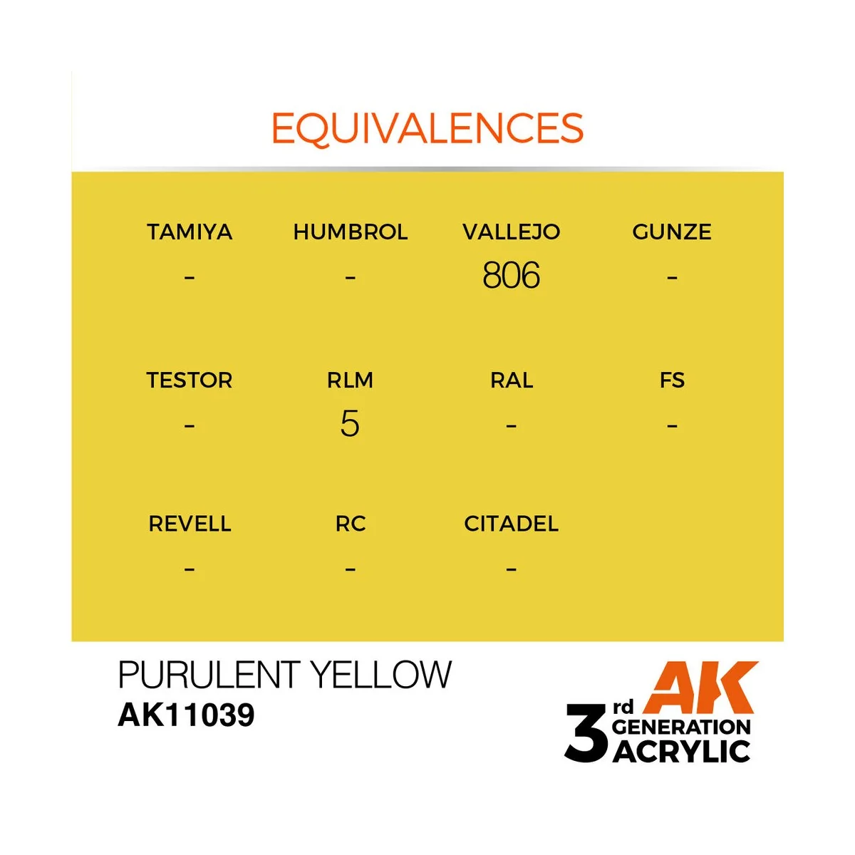Purulent Yellow 17ml - AK Interactive AK11039 Purulent Yellow 17ml - AK Interactive AK11039