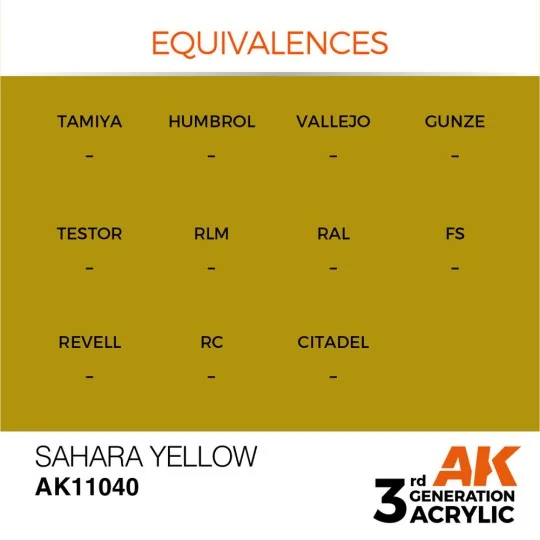 Sahara Yellow 17ml - AK Interactive AK11040 Sahara Yellow 17ml - AK Interactive AK11040