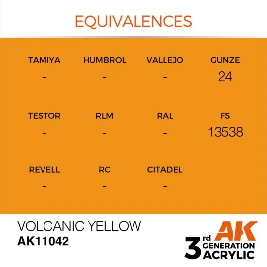 Volcanic Yellow 17ml - AK Interactive AK11042