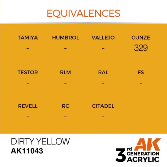 Dirty Yellow 17ml - AK Interactive AK11043