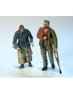 entkräfteter Mann mit Oma, 1/35 - Plus model 319