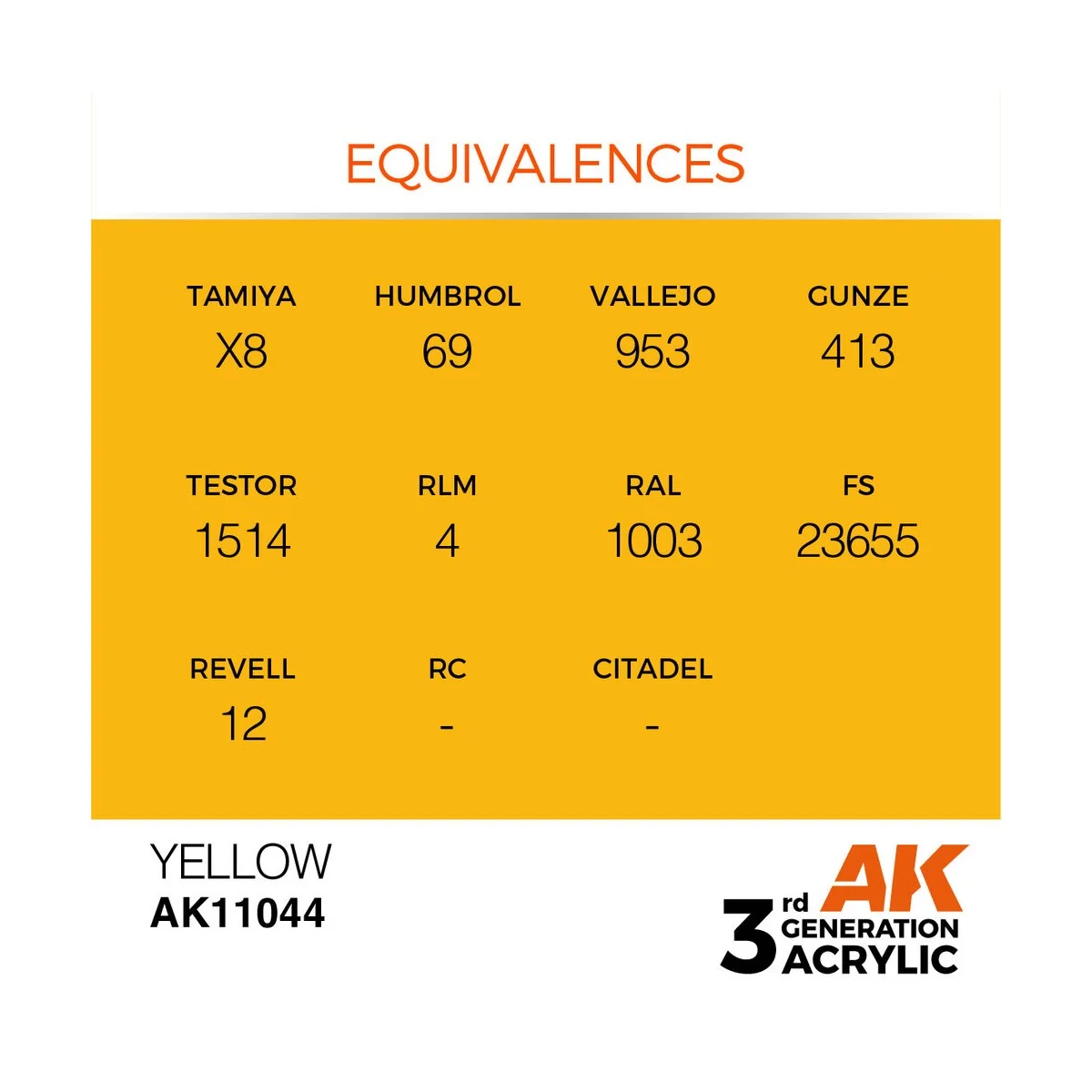Yellow 17ml - AK Interactive AK11044 Yellow 17ml - AK Interactive AK11044