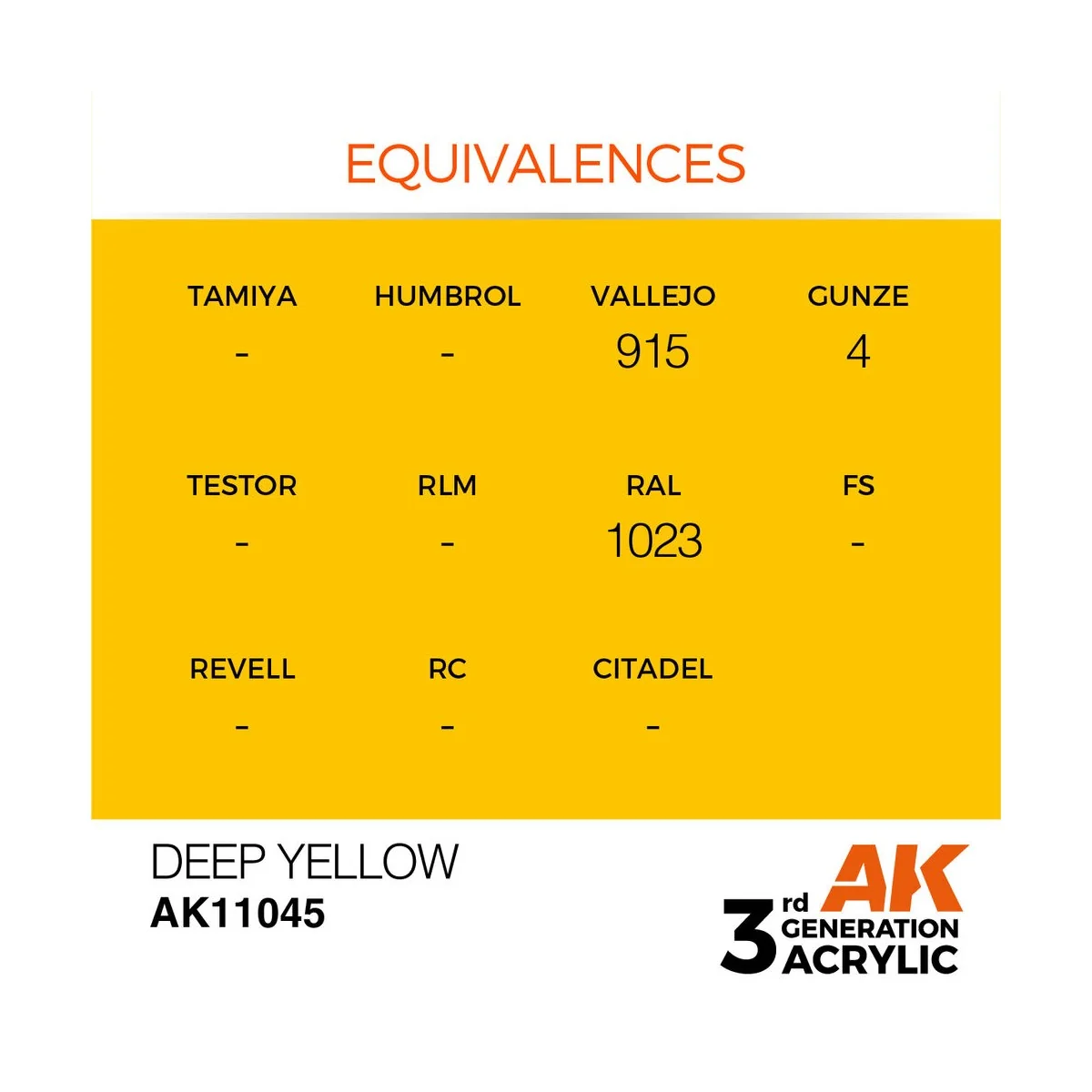 Deep Yellow 17ml - AK Interactive AK11045