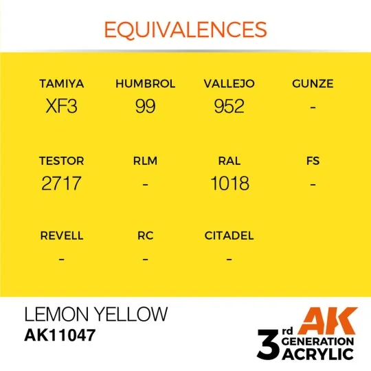 Lemon Yellow 17ml - AK Interactive AK11047 Lemon Yellow 17ml - AK Interactive AK11047