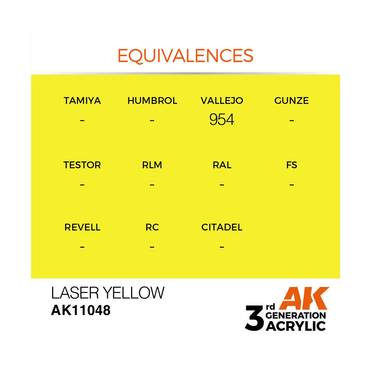 Laser Yellow 17ml - AK Interactive AK11048