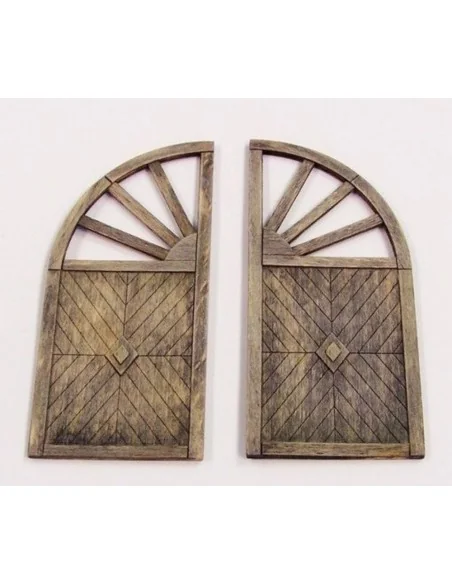 Wooden gate - round, 1/35 - Plus model 431