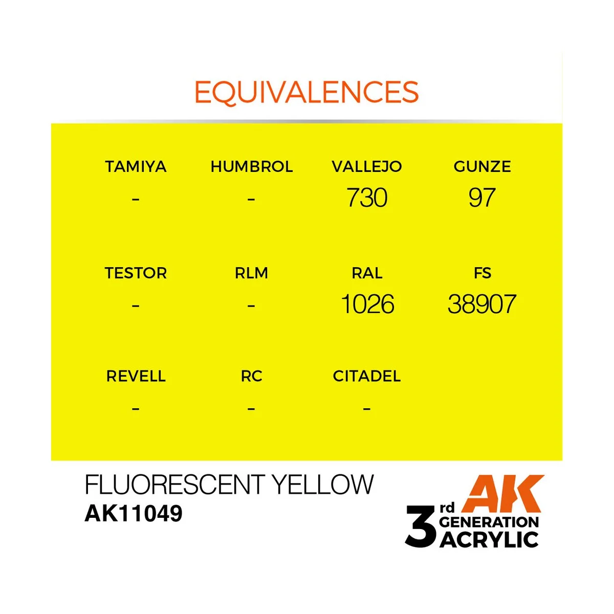 Fluorescent Yellow 17ml - AK Interactive AK11049