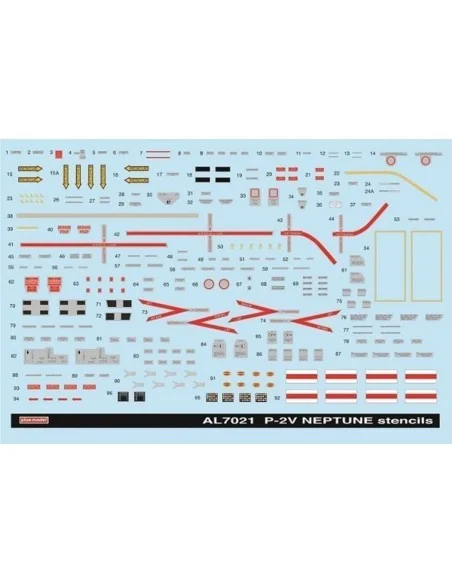 Stencils for P2V Neptune, 1/72 - Plus model AL7021