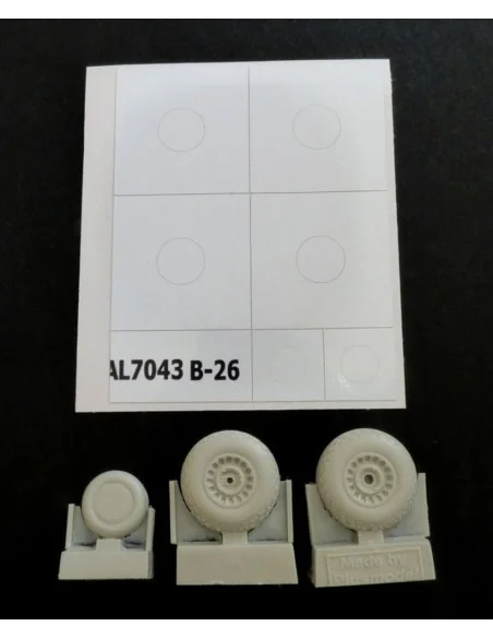 B-26 Marauder early wheels diamond tread, 1/72 - Plus model AL7043