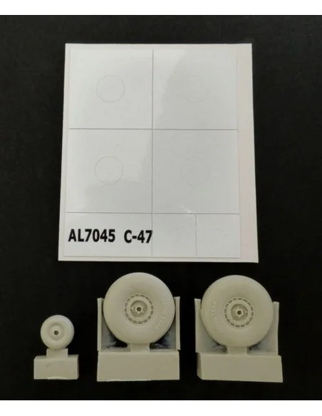 C-47 Skytrain wheels without cover, 1/72 - Plus model AL7045
