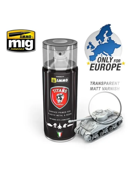 TITANS HOBBY Transparent Matt Varnish / Base - AMMO by MIG Jimenez ...