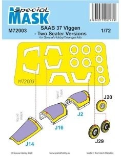 SAAB 37 Viggen Two Seater Mask, 1/72 - Special Hobby 100-M72003