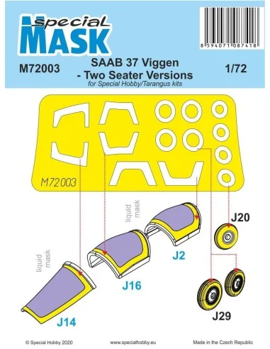 SAAB 37 Viggen Two Seater Mask, 1/72 - Special Hobby 100-M72003
