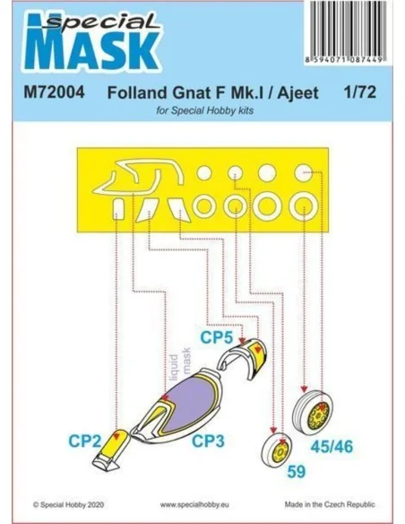 [NO_DESC] Folland Gnat/Ajeet Mask, 1/72 - Special Hobby 100-M72004