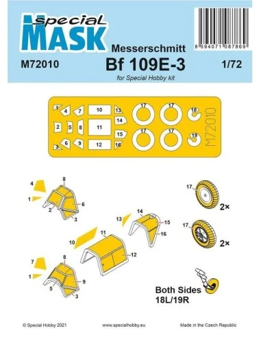 Messerschmitt Bf 109E-1/3 Mask, 1/72 - Special Hobby 100-M72010