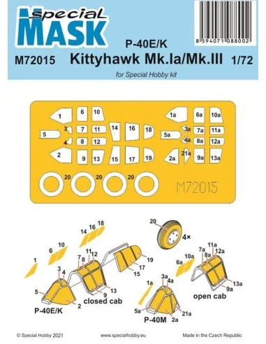 P-40E/K/Kittyhawk Mk.Ia/Mk.III Mask, 1/72 - Special Hobby 100-M72015