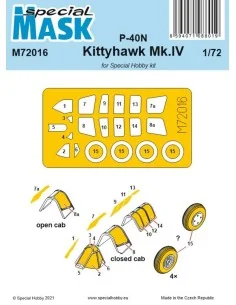 [NO_DESC] P-40N/Kittyhawk Mk.IV Mask, 1/72 - Special Hobby 100-M72016
