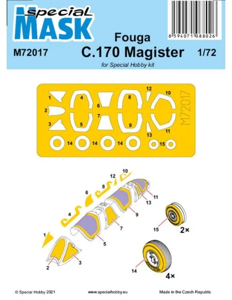 Fouga C.170 Magister Mask, 1/72 - Special Hobby 100-M72017