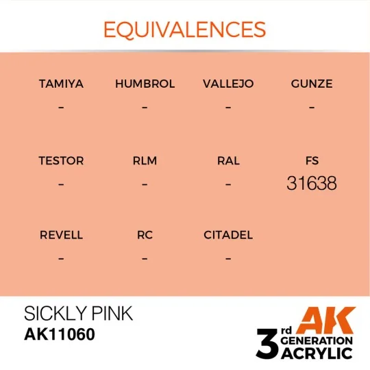 Sickly Pink 17ml - AK Interactive AK11060 Sickly Pink 17ml - AK Interactive AK11060