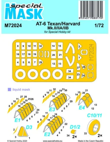 AT-6 Texan/Harvard Mk.II/IIA/IIB Mask, 1/72 - Special Hobby 100-M72024