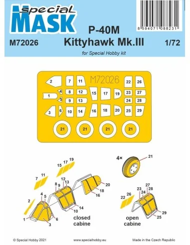 P-40M Warhawk/Kittyhawk Mk.III MASK, 1/72 - Special Hobby 100-M72026
