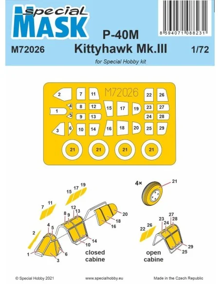 [NO_DESC] P-40M Warhawk/Kittyhawk Mk.III MASK, 1/72 - Special Hobby...