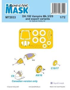 DH.100 Vampire Mk.3/5/9 and export variants MASK, 1/72 - Special Ho...