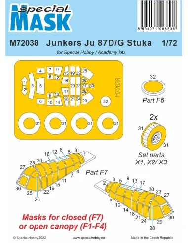 Junkers Ju 87D/G Stuka Mask / for Special Hobby and Academy kits, 1...