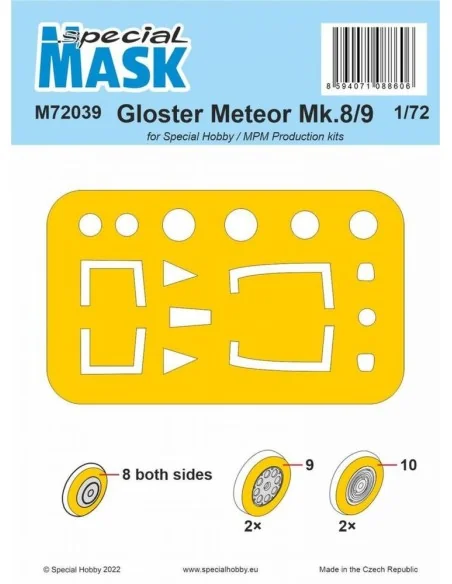 Gloster Meteor Mk.8/9 MASK, 1/72 - Special Hobby 100-M72039