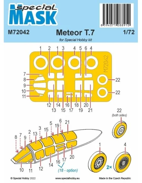 Gloster Meteor Mk.7 MASK, 1/72 - Special Hobby 100-M72042