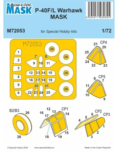 P-40F/L Warhawk MASK, 1/72 - Special Hobby 100-M72053