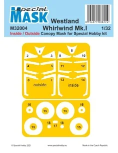 Westland Whirlwind Mk.I Inside/Outside MASK, 1/32 - Special Hobby 1...
