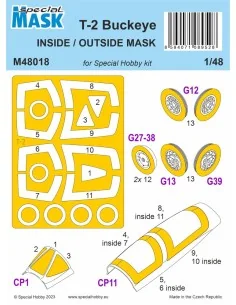T-2 Buckeye Inside/Otside MASK, 1/48 - Special Hobby 100-M48018