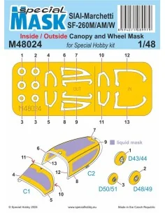 SIAI-Marchetti SF-260M/AM/W INSIDE/OUTSIDE MASK, 1/48 - Special Hob...