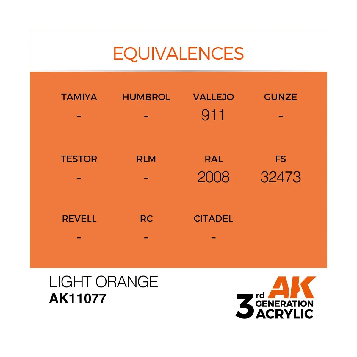 Light Orange 17ml - AK Interactive AK11077 Light Orange 17ml - AK Interactive AK11077