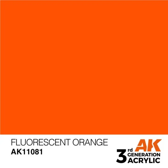 Fluorescent Orange 17ml - AK Interactive AK11081 Fluorescent Orange 17ml - AK Interactive AK11081