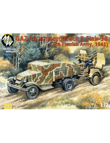GAZ AA armored car truck & Flak-38, Fin, 1/72 - Military Wheels MW7243