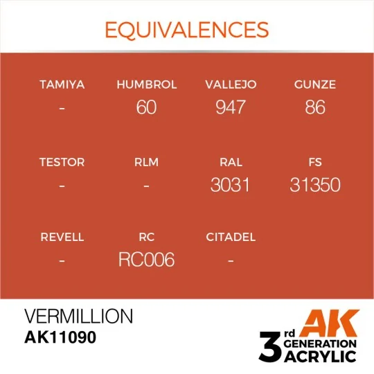 Vermillion 17ml - AK Interactive AK11090