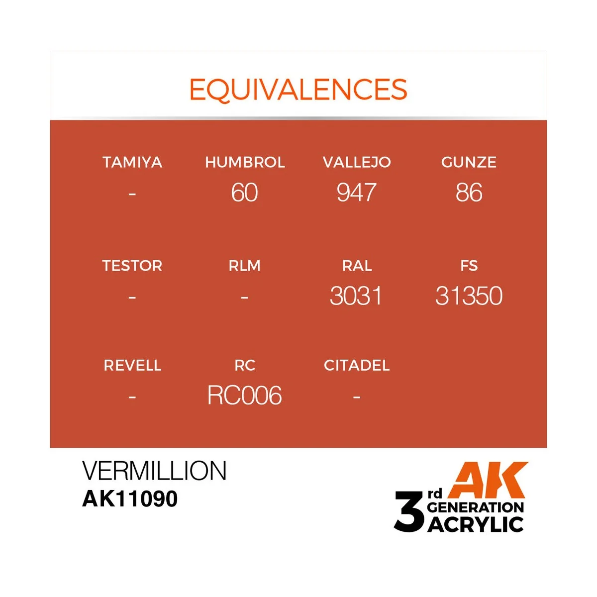 Vermillion 17ml - AK Interactive AK11090